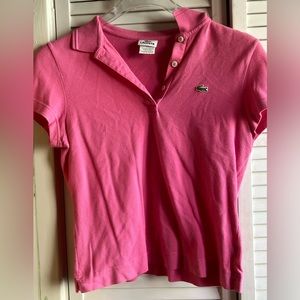 Coral pink Lacoste polo